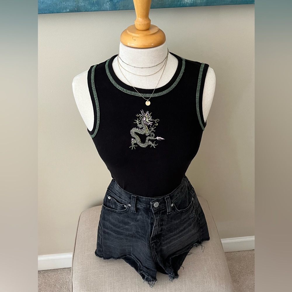 Brandy Melville Black Dragon Tank